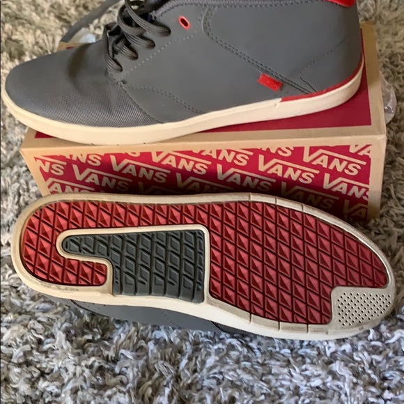Vans Grey and Red size 8 - Picture 2 of 8